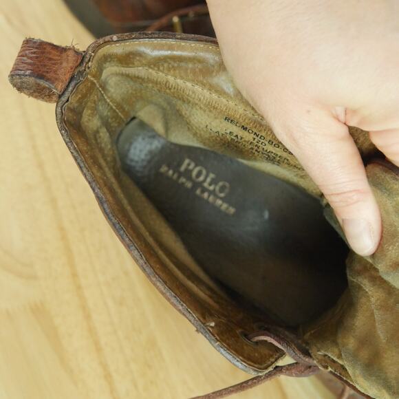 Polo Ralph Lauren Redmond Boots Size 12 Brown Leather Utility Heritage Preppy main image 5